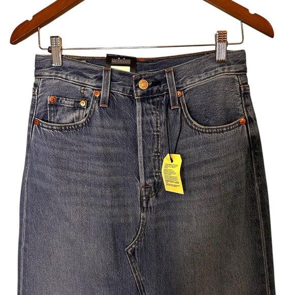 Levi's Women's Iconic Long Skirt- Denim Maxi Length Skirt- Size 25 - Picture 6 of 13